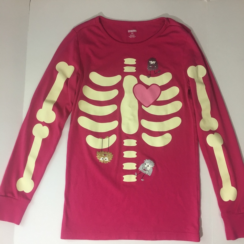 ⁉️ Gymboree in Dark Pink Skeleton Tee